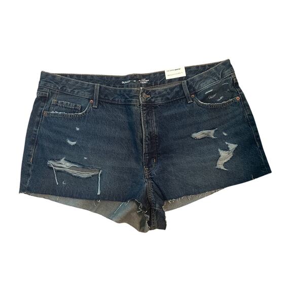 NWT Old Navy Plus Size Women's Denim Shorts OG Straight High Rise Size 22 - Picture 1 of 5